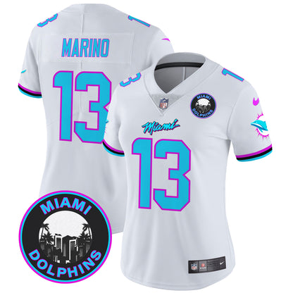 Women's Dolphins Miami Vice Vapor Limited Jersey V3 - All Stitched