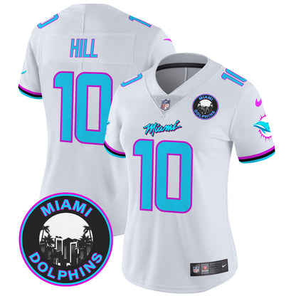 Women's Dolphins Miami Vice Vapor Limited Jersey V3 - All Stitched