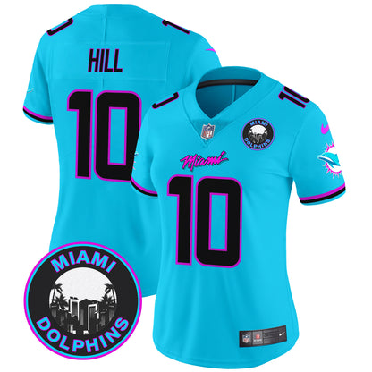 Women's Dolphins Miami Vice Vapor Limited Jersey V3 - All Stitched