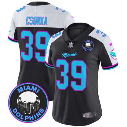 Women's Dolphins Miami Vice Vapor Limited Jersey V3 - All Stitched