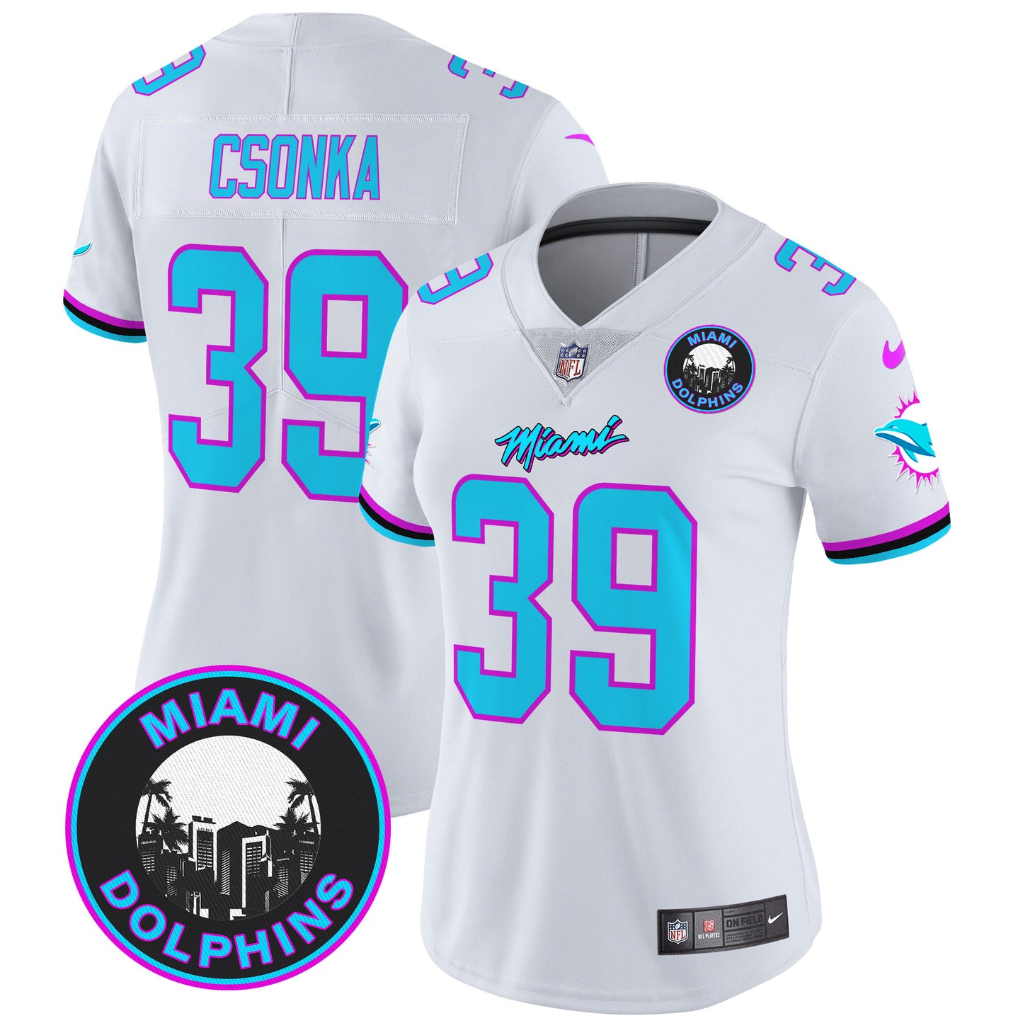 Women's Dolphins Miami Vice Vapor Limited Jersey V3 - All Stitched