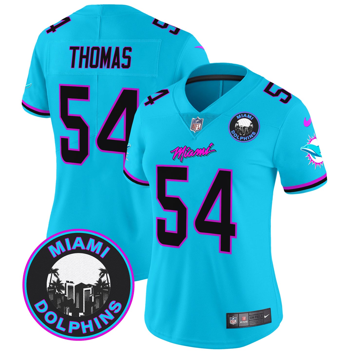 Women's Dolphins Miami Vice Vapor Limited Jersey V3 - All Stitched