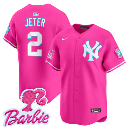 Yankees Barbie Patch Vapor Premier Limited Jersey - All Stitched