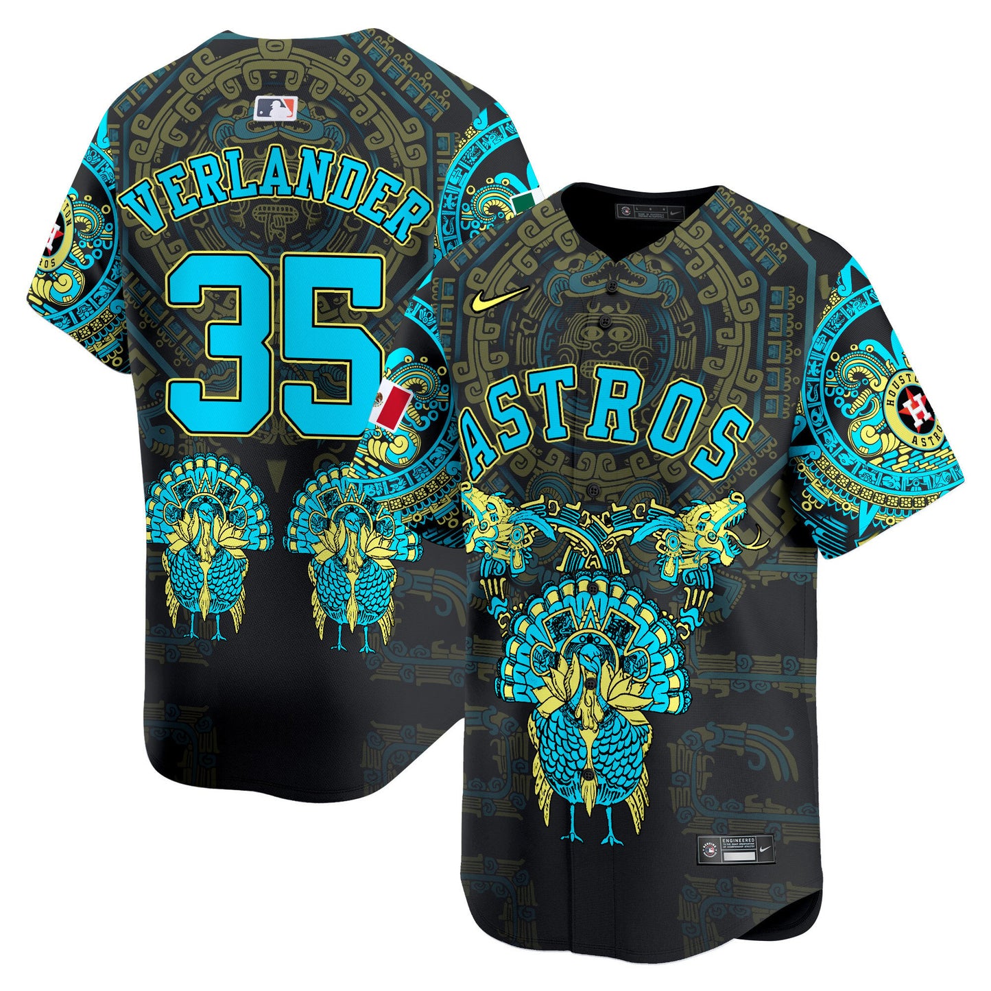 Astros Mexico Aztec Vapor Premier Limited Jersey - Printed