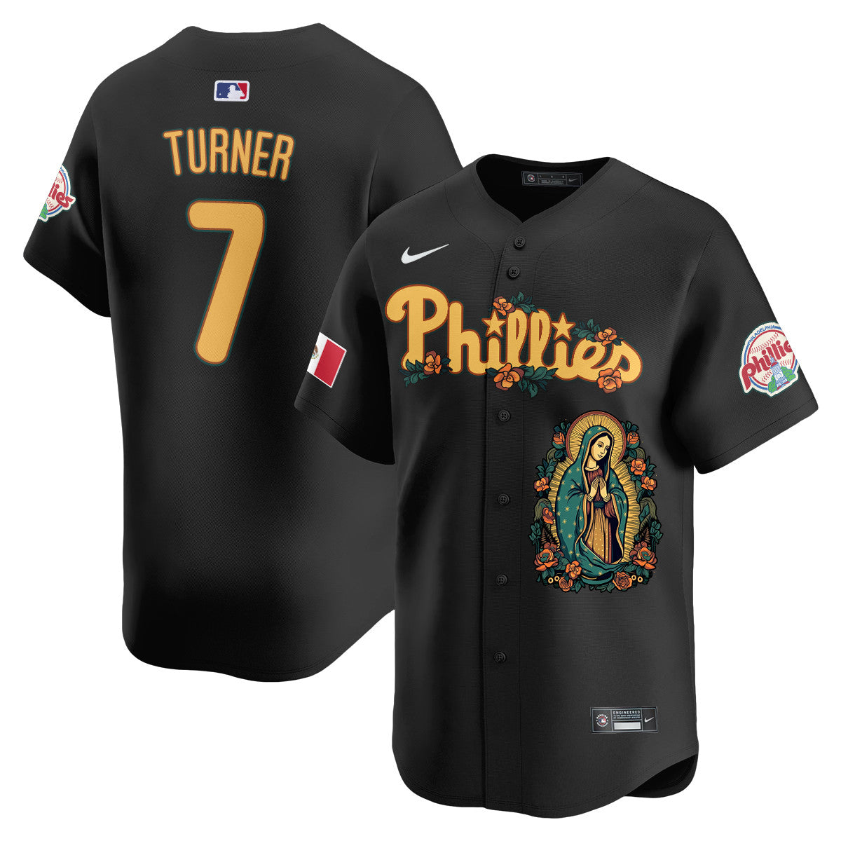 Phillies Mexico Guadalupe Vapor Premier Limited Jersey - Printed