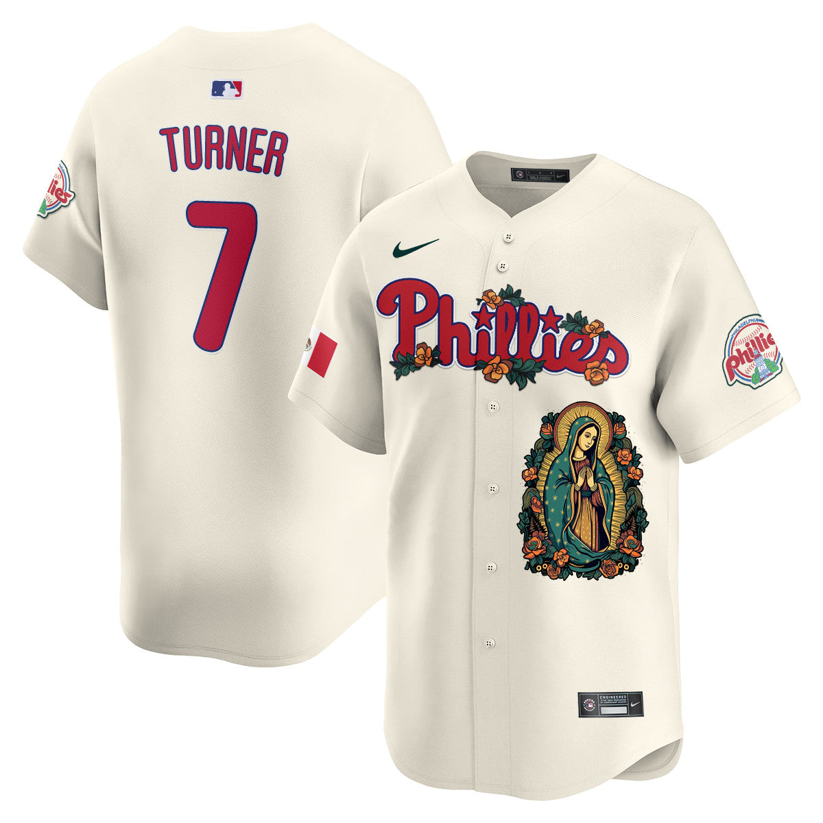 Phillies Mexico Guadalupe Vapor Premier Limited Jersey - Printed