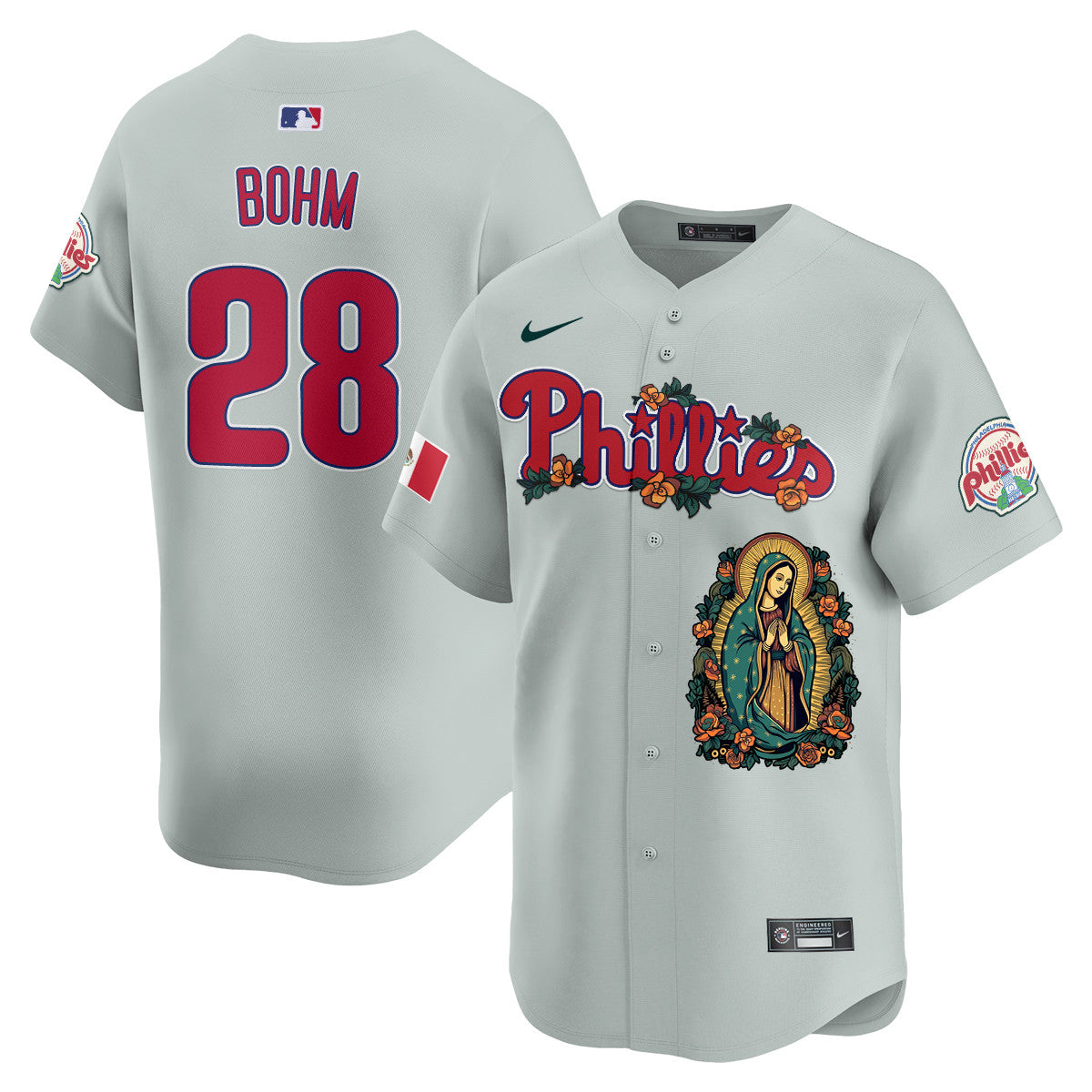 Phillies Mexico Guadalupe Vapor Premier Limited Jersey - Printed