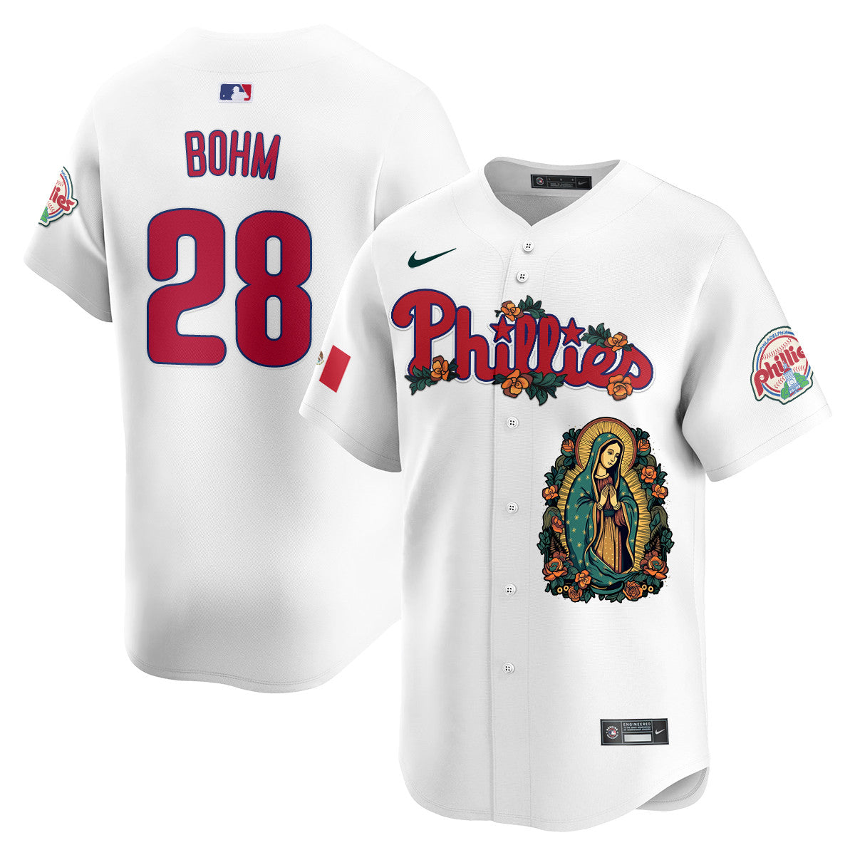 Phillies Mexico Guadalupe Vapor Premier Limited Jersey - Printed