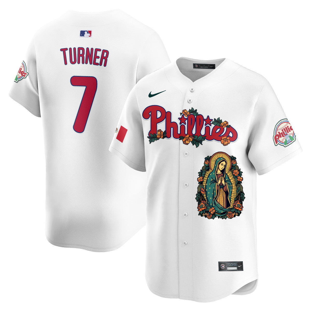 Phillies Mexico Guadalupe Vapor Premier Limited Jersey - Printed