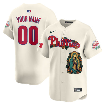 Custom Gender/Name Phillies Mexico Guadalupe Vapor Premier Limited Jersey - Printed