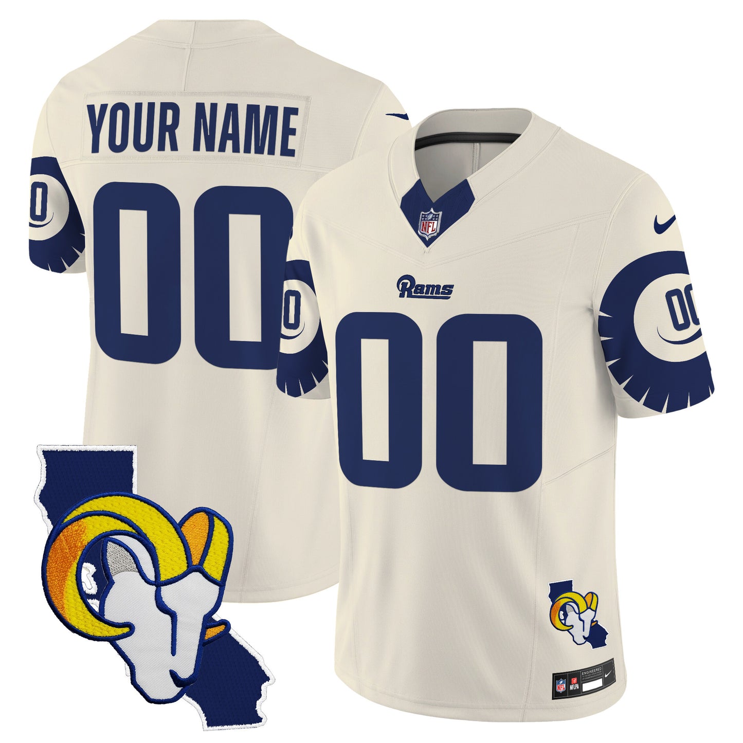 Rams Special Vapor Limited Custom Jersey V2 - All Stitched