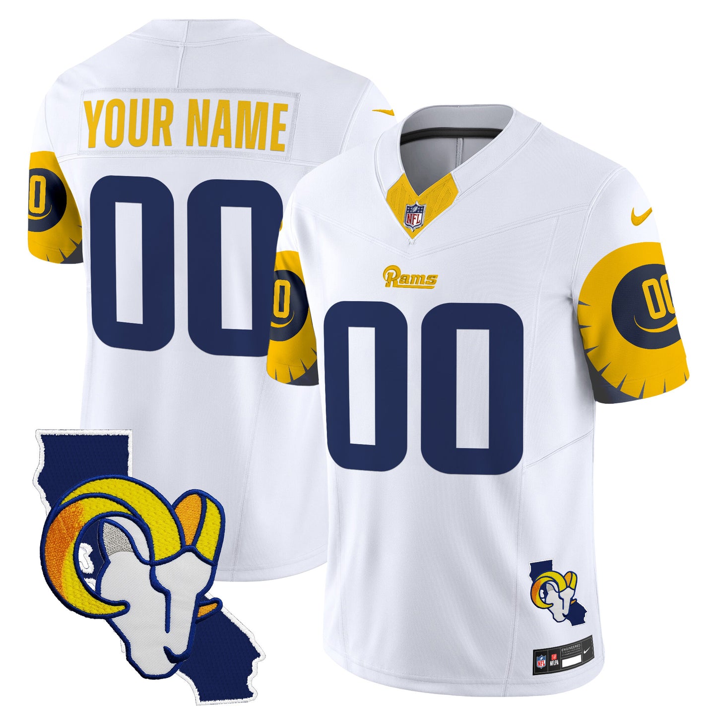 Rams Special Vapor Limited Custom Jersey V2 - All Stitched