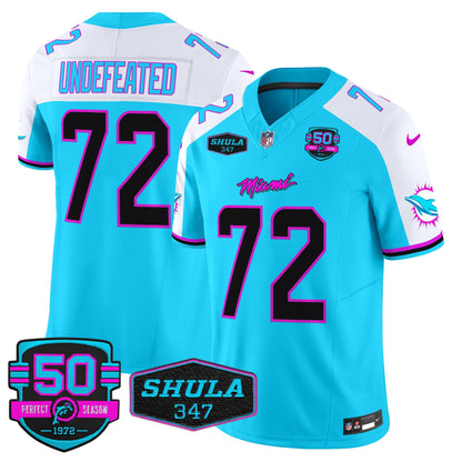 Men's Dolphins "Miami Vice" Vapor Limited Jersey V4 - All Stitched