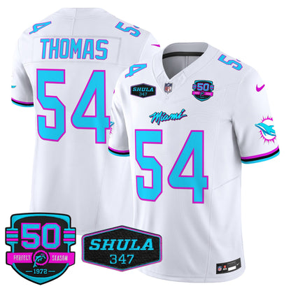 Men's Dolphins "Miami Vice" Vapor Limited Jersey V4 - All Stitched