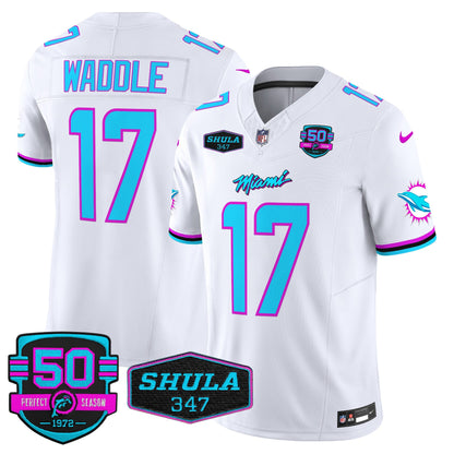 Men's Dolphins "Miami Vice" Vapor Limited Jersey V4 - All Stitched
