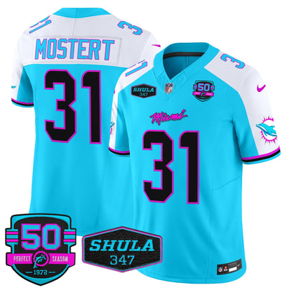 Men's Dolphins "Miami Vice" Vapor Limited Jersey V4 - All Stitched