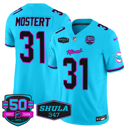 Men's Dolphins "Miami Vice" Vapor Limited Jersey V4 - All Stitched