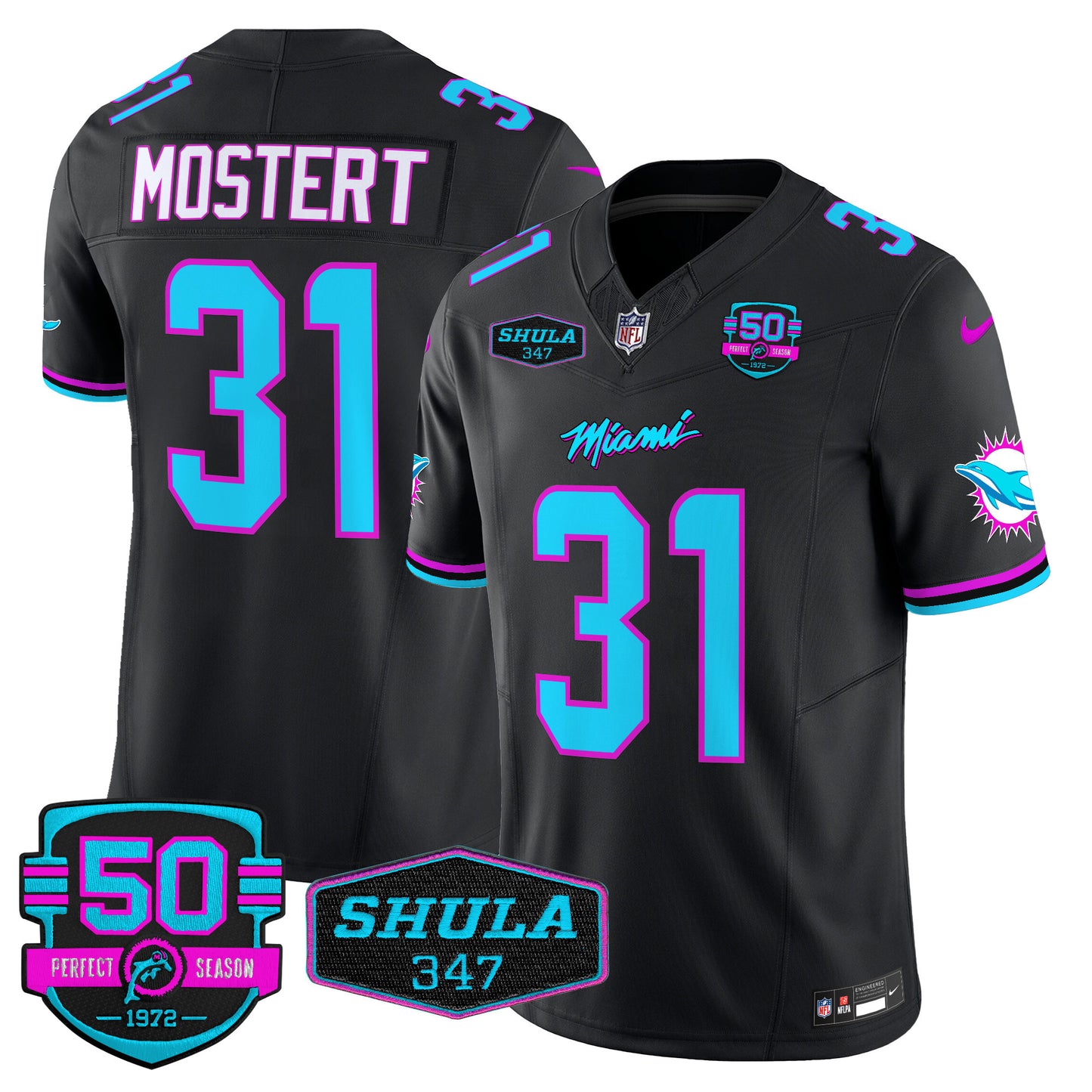 Dolphins Miami Vice Vapor Limited Jersey V4 - All Stitched