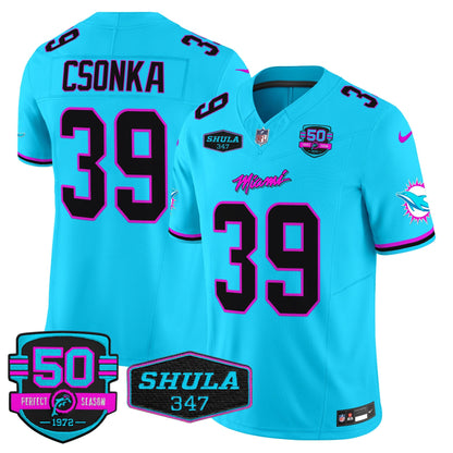 Men's Dolphins "Miami Vice" Vapor Limited Jersey V4 - All Stitched