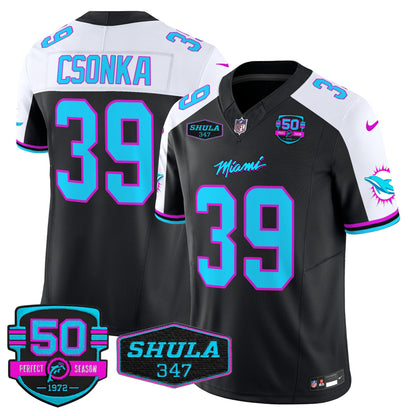 Men's Dolphins "Miami Vice" Vapor Limited Jersey V4 - All Stitched