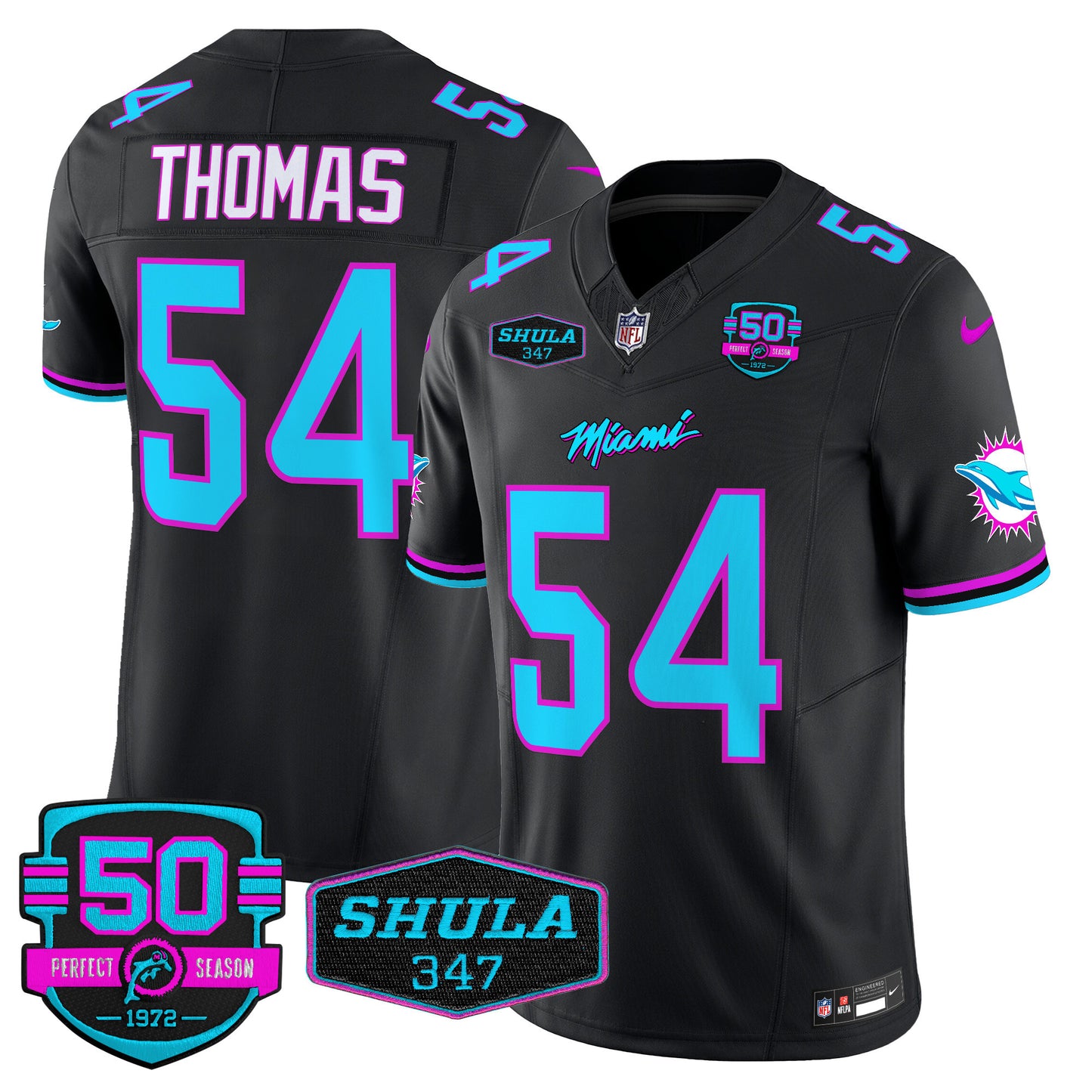 Dolphins Miami Vice Vapor Limited Jersey V4 - All Stitched