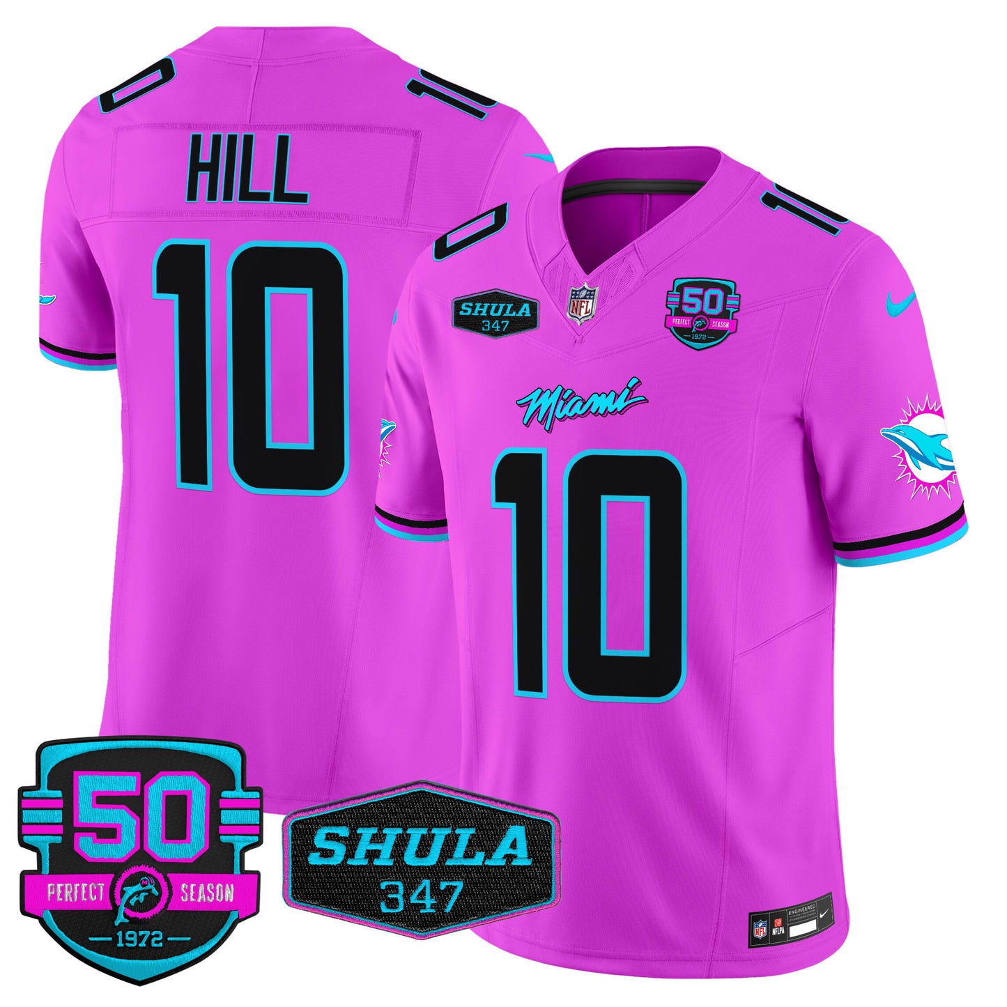 Dolphins Miami Vice Vapor Limited Jersey V4 - All Stitched