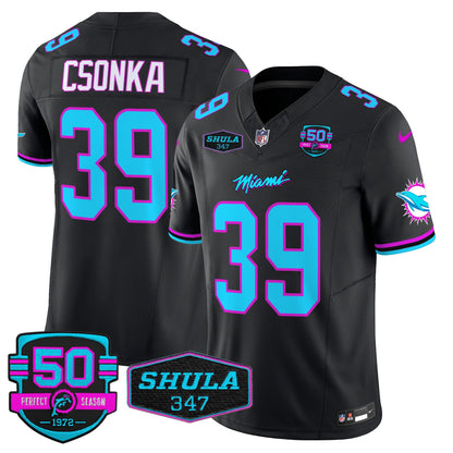Men's Dolphins "Miami Vice" Vapor Limited Jersey V4 - All Stitched