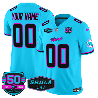 Dolphins Miami Vice Vapor Limited Custom Jersey V4 - All Stitched