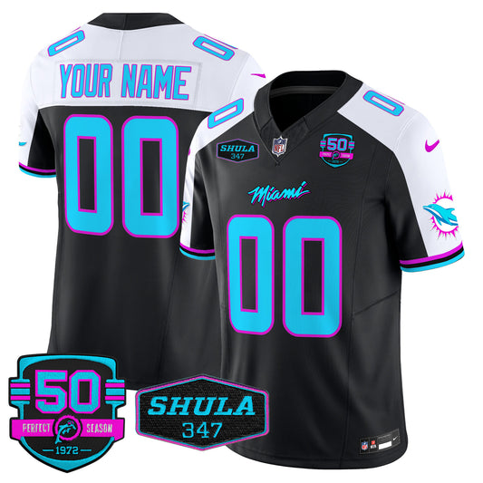 Dolphins Miami Vice Vapor Limited Custom Jersey V4 - All Stitched