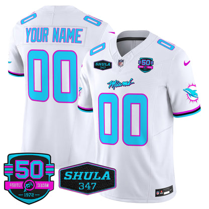 Dolphins "Miami Vice" Vapor Limited Custom Jersey V4 - All Stitched