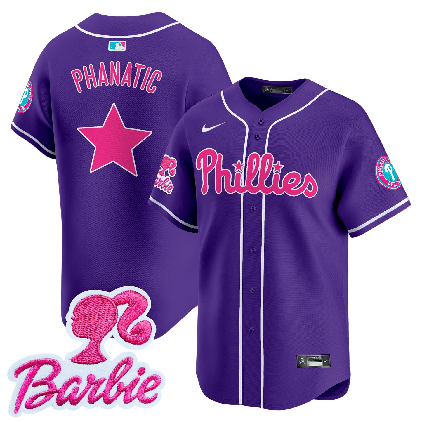 Phillies Barbie Patch Vapor Premier Limited Jersey - All Stitched