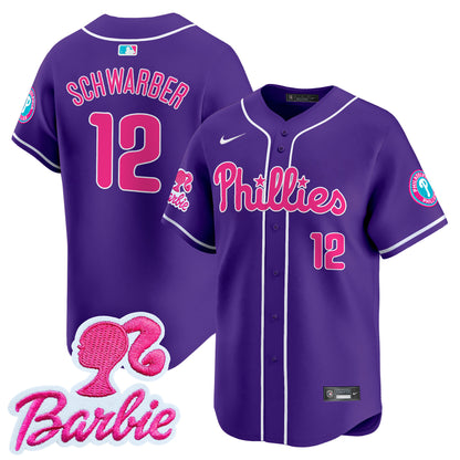 Phillies Barbie Patch Vapor Premier Limited Jersey - All Stitched