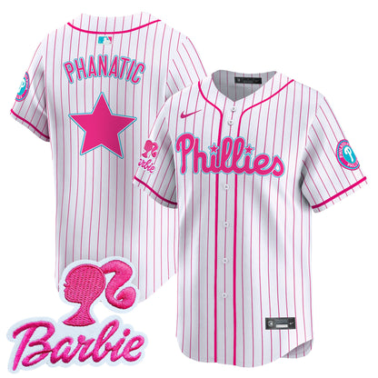 Phillies Barbie Patch Vapor Premier Limited Jersey - All Stitched