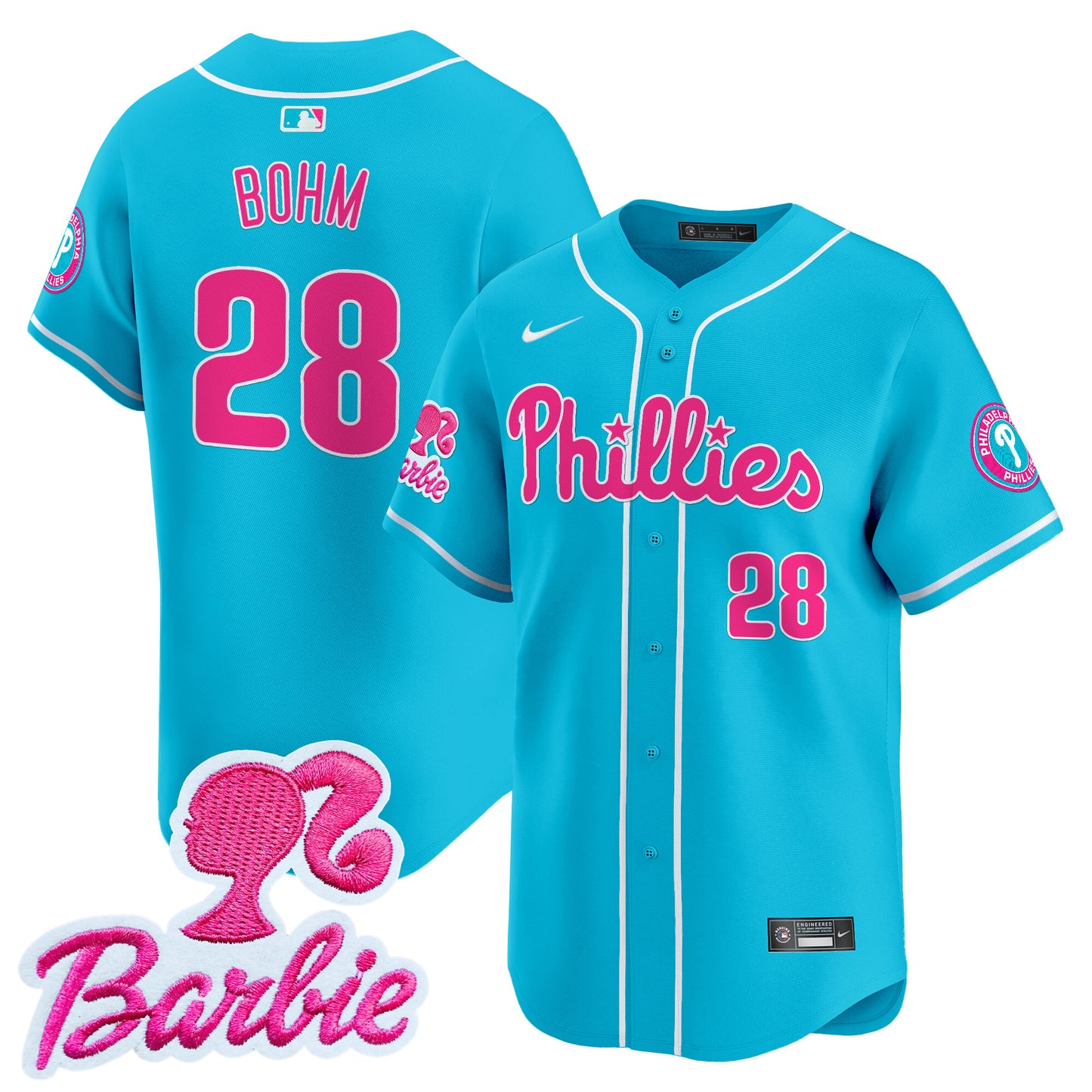 Phillies Barbie Patch Vapor Premier Limited Jersey - All Stitched