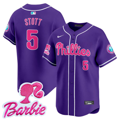 Phillies Barbie Patch Vapor Premier Limited Jersey - All Stitched