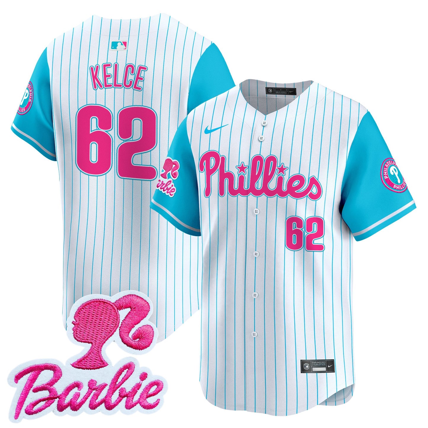 Phillies Barbie Patch Vapor Premier Limited Jersey - All Stitched