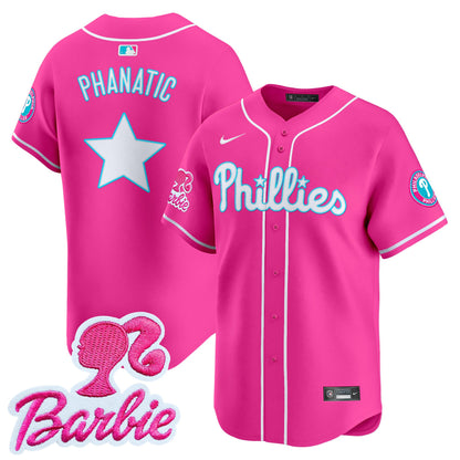 Phillies Barbie Patch Vapor Premier Limited Jersey - All Stitched