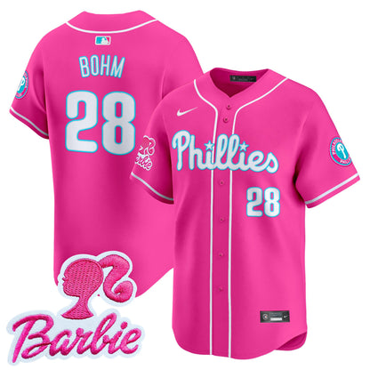 Phillies Barbie Patch Vapor Premier Limited Jersey - All Stitched