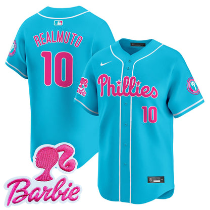 Phillies Barbie Patch Vapor Premier Limited Jersey - All Stitched