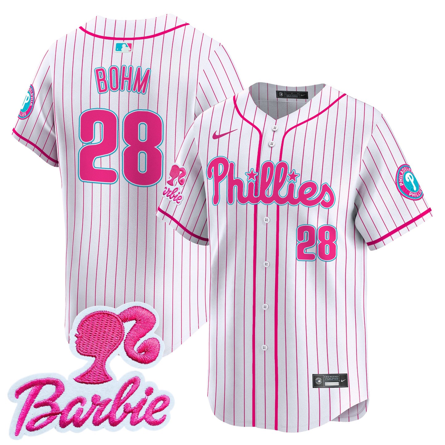 Phillies Barbie Patch Vapor Premier Limited Jersey - All Stitched