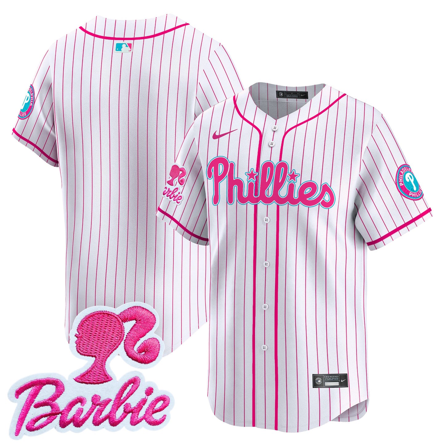 Phillies Barbie Patch Vapor Premier Limited Jersey - All Stitched