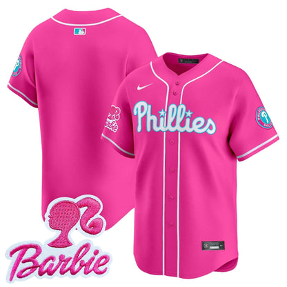 Phillies Barbie Patch Vapor Premier Limited Jersey - All Stitched