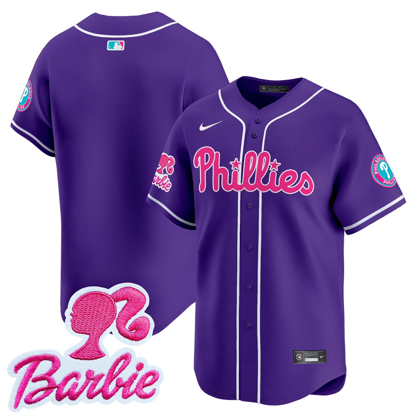 Phillies Barbie Patch Vapor Premier Limited Jersey - All Stitched