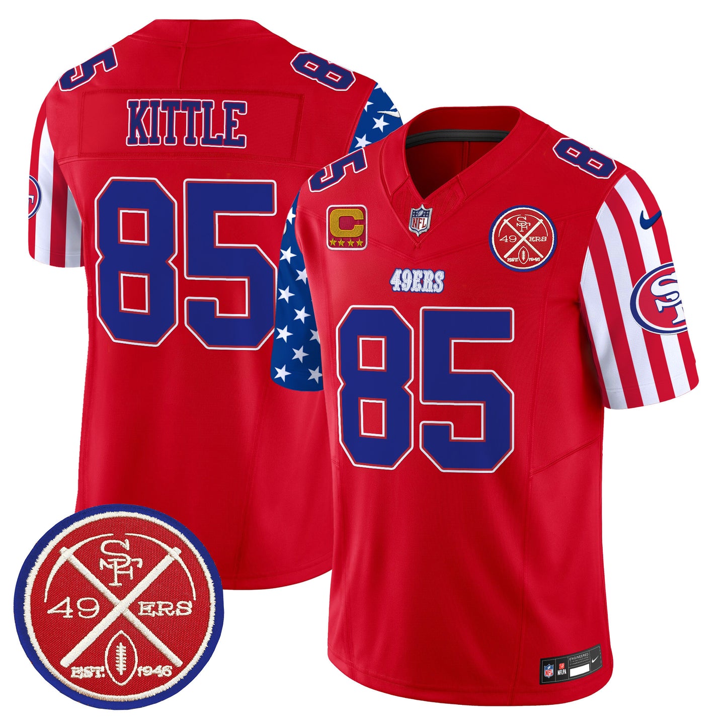 49ers American Style Vapor Limited Jersey - All Stitched