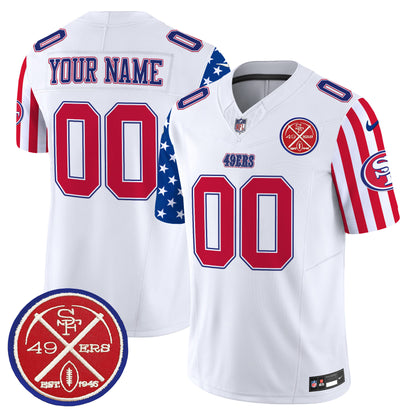 49ers American Style Vapor Limited Custom Jersey - All Stitched