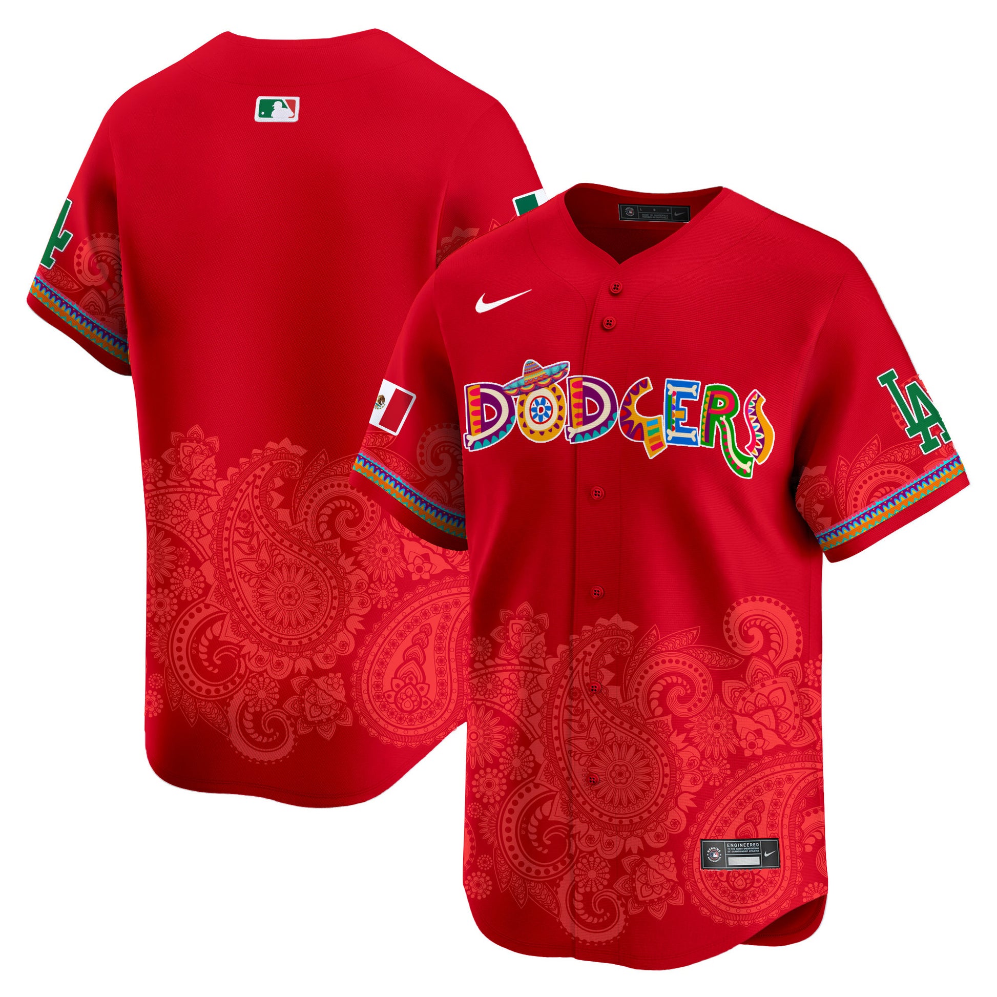 Los Angeles Dodgers Paisley Mexico Vapor Premier Limited Jersey - Printed