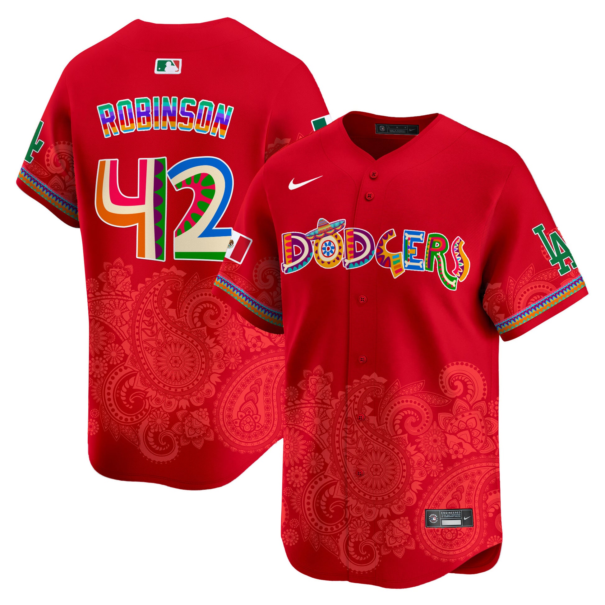 Los Angeles Dodgers Paisley Mexico Vapor Premier Limited Jersey - Printed