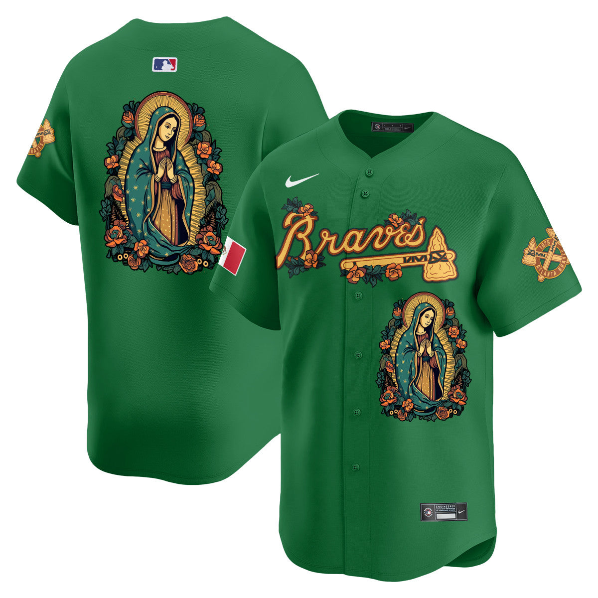 Braves Mexico Guadalupe Vapor Premier Limited Jersey - Printed