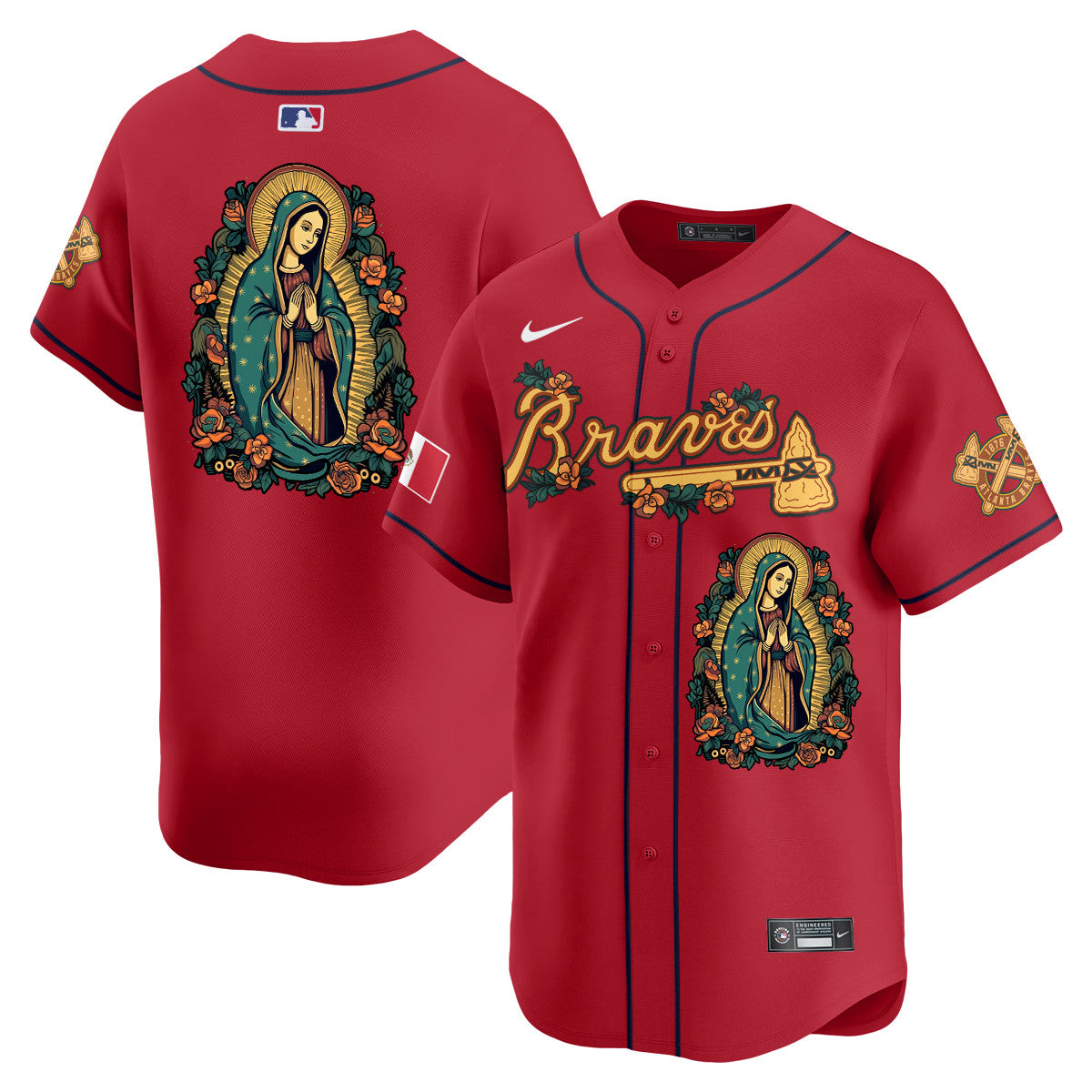 Braves Mexico Guadalupe Vapor Premier Limited Jersey - Printed