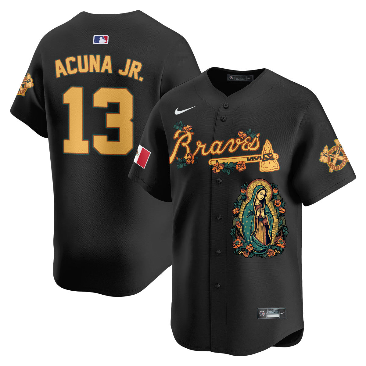 Braves Mexico Guadalupe Vapor Premier Limited Jersey - Printed